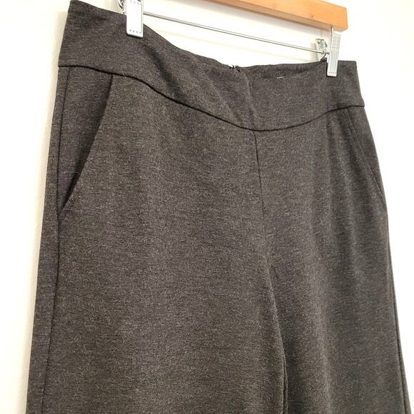 CAbi Wide Leg Gaucho Pants 8 Gray Culottes High Rise Pockets Ponte Knit 188 - Picture 5 of 13